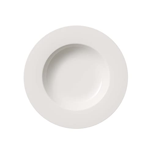 Villeroy und Boch Twist White Suppenteller, 24 cm, Premium Porzellan, Weiß von Villeroy & Boch