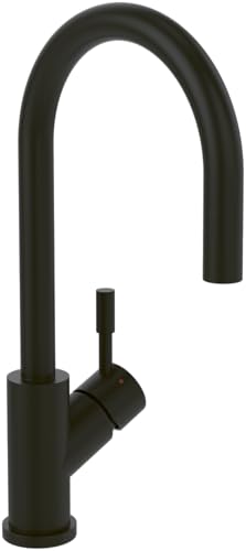 Villeroy & Boch Umbrella Flex Hochdruck-Küchenarmatur, Spülenarmatur mit ausziehbarer Handbrause und 360° Schwenkbereich, wassersparend, 220 mm Auslaufhöhe, Matt Black von Villeroy & Boch