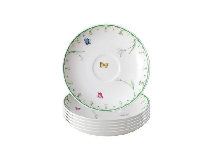 Villeroy & Boch Untertasse Colourful Spring Mokka- / Espressountertassen, (6 St), bunt von Villeroy-&-Boch