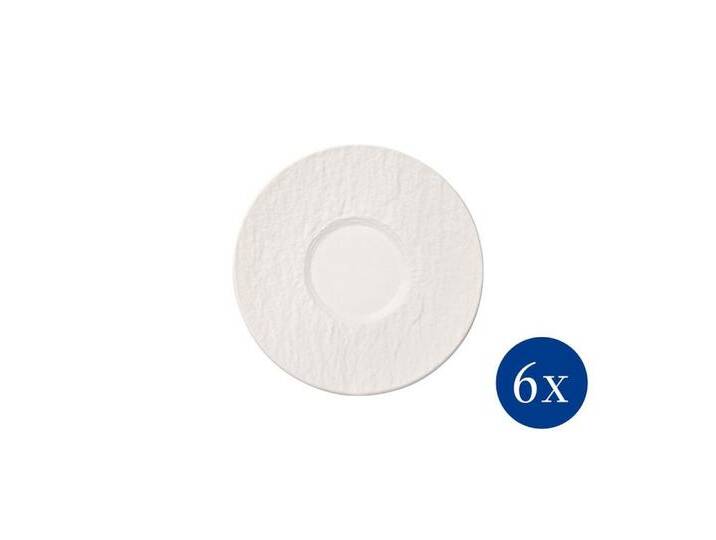 Villeroy & Boch Untertasse Manufacture Rock Espressountertasse Set, (6 St), weiß, weiß von Villeroy-&-Boch