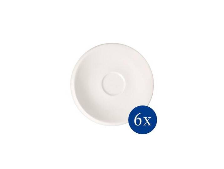 Villeroy & Boch Untertasse NewMoon Untertasse, ⌀13 cm, 6 Stück, weiß, (6 St), weiß von Villeroy-&-Boch