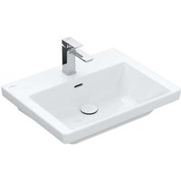 Villeroy & Boch Subway 3.0 - Waschbecken 60x47 cm, mit Überlauf, mit Hahnloch, CeramicPlus, Alpinweiß 4A7060R1 von Villeroy & Boch
