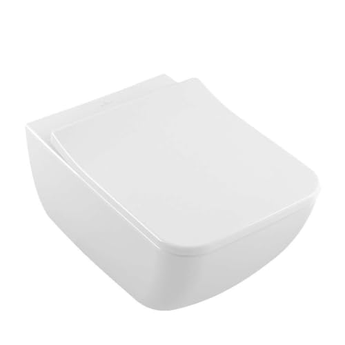 Villeroy & Boch Venticello Tiefspülklosett, 375x560mm, DirectFlush (spülrandlos), wandhängend, 4611R0R1, Farbe: Weiß Ceramicplus von Villeroy & Boch