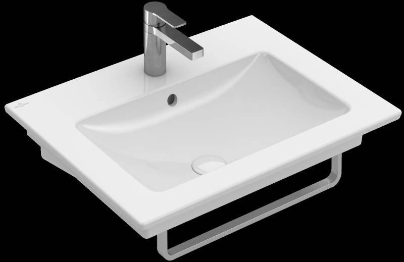 Villeroy & Boch Venticello Waschtisch, 600x500mm,1 Hahnloch, mit Überlauf, 412460R1 von Villeroy & Boch