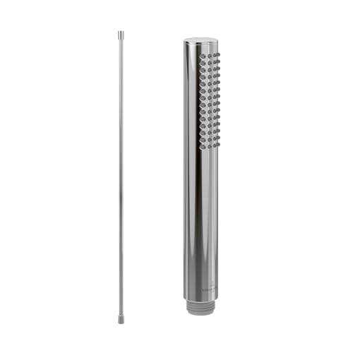 Villeroy & Boch Verve Showers Handbrause-Set (2 in 1 Bundle), bestehend aus Duschkopf Stab inkl. Handbrauseschlauch 1,60m, Chrom von Villeroy & Boch