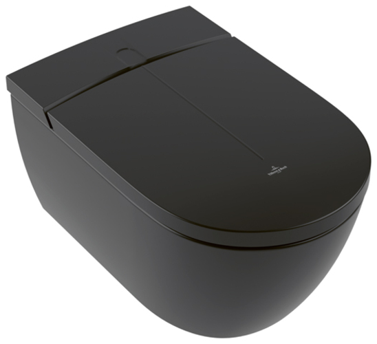 Villeroy & Boch ViClean-I200, Dusch-WC spülrandlos mit WC-Sitz, HarmonicWave, 385x 595 mm, V0E200R7 von Villeroy & Boch
