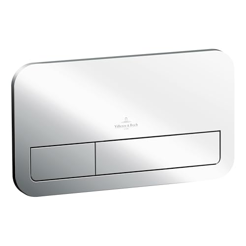 Villeroy & Boch Viconnect E200 Chrom glänzend, Drucktaste, Silber, AUF-AUF-AN, Druckknopf von Villeroy & Boch