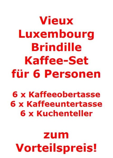 Villeroy & Boch Vieux Luxembourg Brindille Kaffee-Set für 6 Personen / 18 Teile von Villeroy & Boch