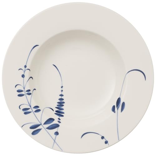 Villeroy und Boch Vieux Luxembourg Brindille Suppenteller, 24 cm, Premium Porzellan, Weiß/Blau Villeroy und Boch Vieux Luxembourg Brindille Suppenteller, 24 cm, Premium Porzellan, Weiß/Blau von Villeroy & Boch