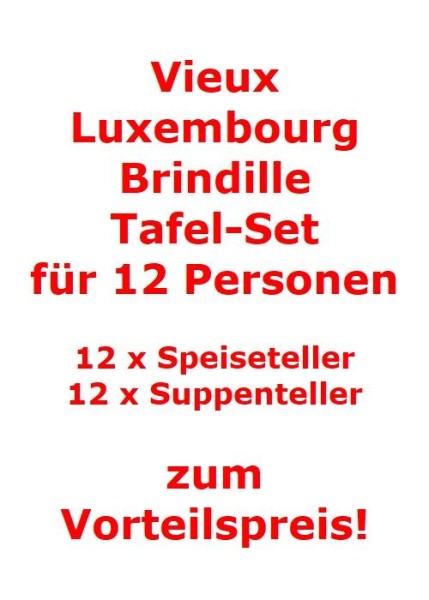 Villeroy & Boch Vieux Luxembourg Brindille Tafel-Set für 12 Personen / 24 Teile von Villeroy & Boch