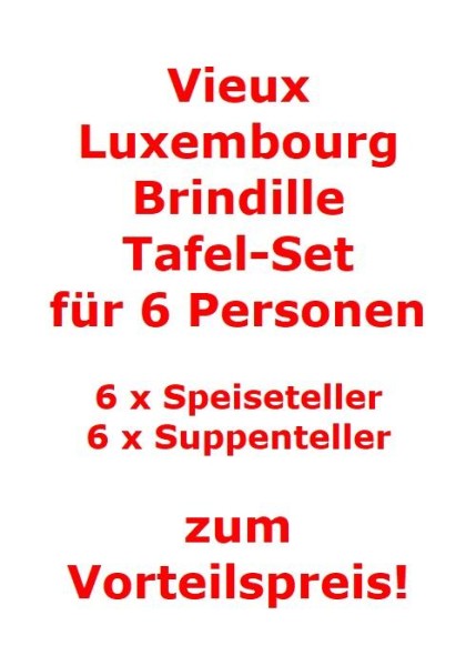 Villeroy & Boch Vieux Luxembourg Brindille Tafel-Set für 6 Personen / 12 Teile von Villeroy & Boch