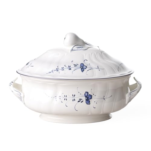 Villeroy und Boch Vieux Luxembourg Terrine, Premium Porzellan, weiß/blau von Villeroy & Boch