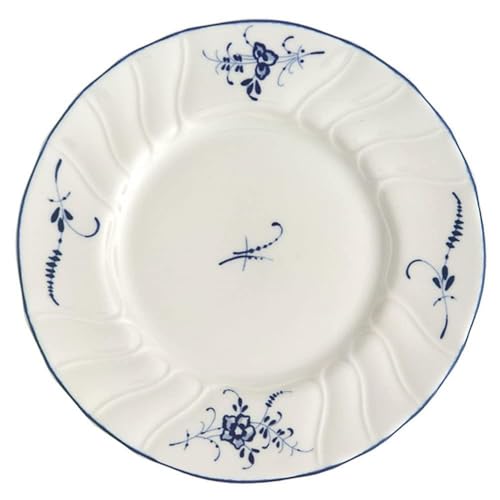 Villeroy und Boch Vieux Luxembourg Brotteller, 16 cm, Premium Porzellan, Weiß/Blau von Villeroy & Boch