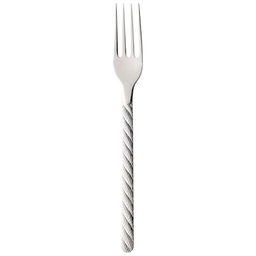 Villeroy & Boch Villeroy und Boch Montauk Tafelgabel, Besteck aus Pflegeleichtem rostfreiem Edelstahl, 21 cm Tafelgabel, Porzellan, Weiß, cm, 10 x 10 x 21 cm, 1 Einheiten von Villeroy & Boch