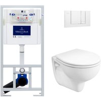 Villeroy&boch - WC-Pack Vorwandelement ViConnect + Kolo Rekord Wand-WC + Sitz aus Duroplast + Betätigungsplatte von Villeroy & Boch