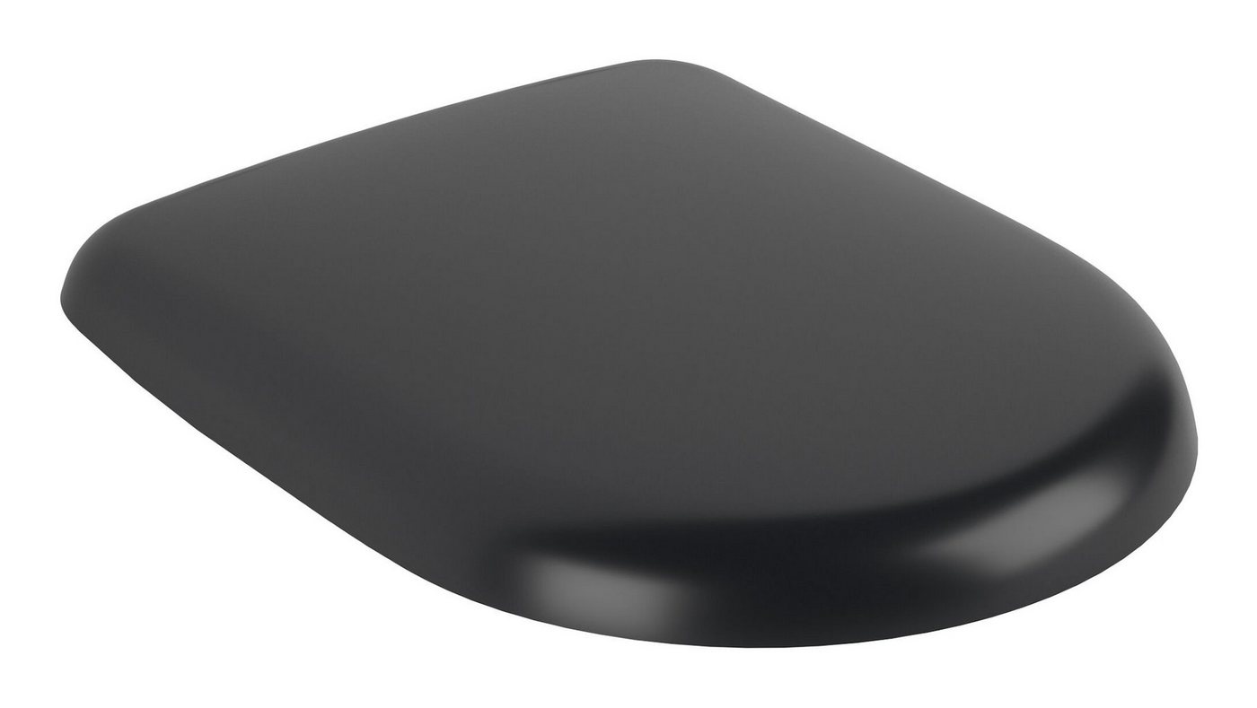 Villeroy & Boch WC-Sitz Antao, Mit Absenkautomatik und QuickRelease 373 x 445 mm - Pure Black von Villeroy & Boch