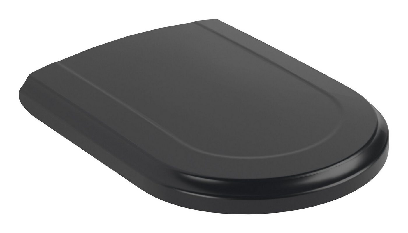 Villeroy & Boch WC-Sitz Hommage, Mit Absenkautomatik u. QuickRelease 430 x 485 mm - Pure Black von Villeroy & Boch