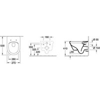 Villeroy & Boch Wand-WC ARCHITECTURA tief, spülrandlos, DirectFlush weiß von Villeroy & Boch