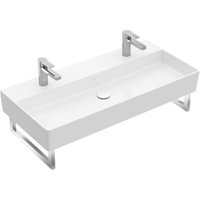 Villeroy & Boch Waschtisch 2.0 MEMENTO 1000 x 470 mm, mit Überlauf für 2x 1-Loch Armaturen weiß von Villeroy & Boch