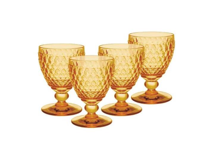 Villeroy & Boch Weißweinglas Boston Coloured Weißweingläser 230 ml 4er Set, Glas, Saffron von Villeroy-&-Boch