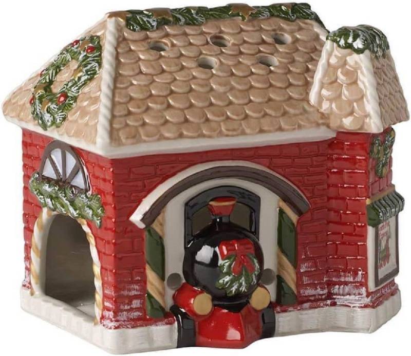 Villeroy & Boch Windlicht 6540 - North Pole Express "Bahnhof", Porzellan, 14.5 x 11 x 13 cm (1 St) von Villeroy & Boch