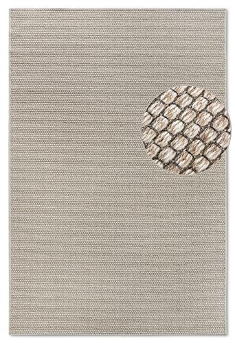 Villeroy & Boch Wollteppich Charles - Natur Wohnzimmerteppich - Schurwolle & Natürlich - Boho Skandi Teppich Wolle für Wohnzimmer, Schlafzimmer, Esszimmer, Flur –Natur Beige, 200x290cm von Villeroy & Boch