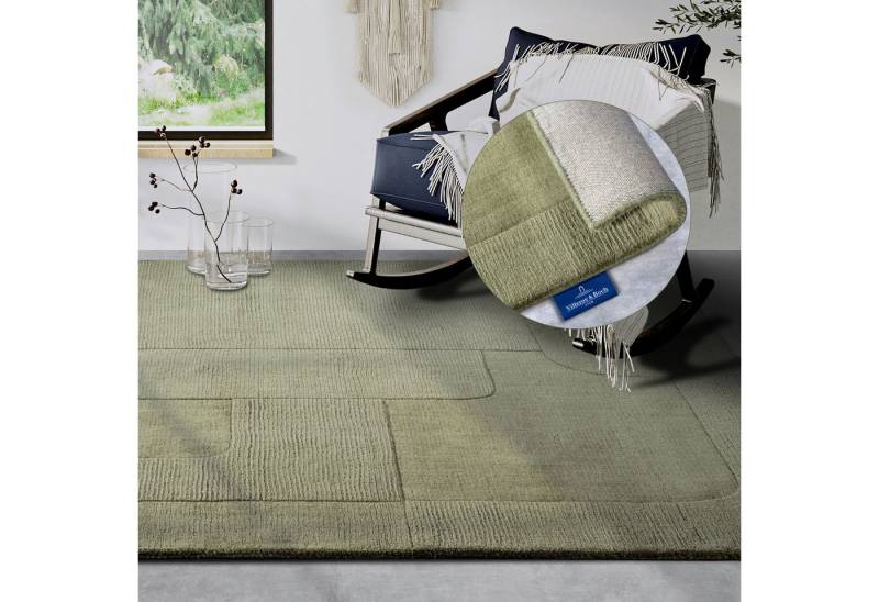 Villeroy & Boch Wollteppich Charlotte, rechteckig, Höhe: 10 mm, Läufer, Handgewebt, Wolle, Natur, Läufer, Wohnzimmer, Geometrie Villeroy & Boch Wollteppich Charlotte, rechteckig, Höhe: 10 mm, Läufer, Handgewebt, Wolle, Natur, Läufer, Wohnzimmer, Geometrie von Villeroy & Boch