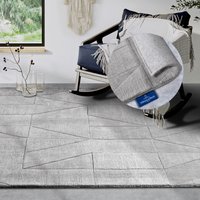 Villeroy & Boch Wollteppich "Ursule", rechteckig, 10 mm Höhe, Läufer, handgewebt, Wolle, Natur, Wohnzimmer, Geometrie, Boho von Villeroy & Boch