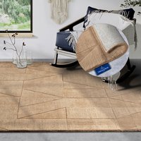 Villeroy & Boch Wollteppich "Ursule" rechteckig 10 mm Höhe Läufer, handgewebt, Wolle, Natur, Wohnzimmer, Geometrie, Boho von Villeroy & Boch