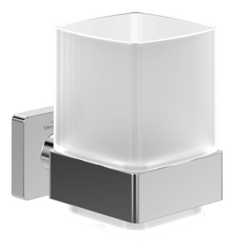 Villeroy & Boch Zahnputzbecher Elements - Striking, Glashalter 99 x 123 mm - Chrom von Villeroy & Boch