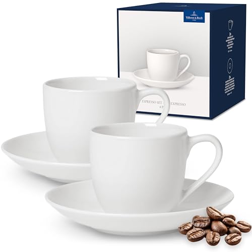 Villeroy und Boch - For Me Espresso-Set, das Allround-Talent, Premium Porzellan, spülmaschinen-, mikrowellengeeignet, weiß, 2 Stück (1er Pack) von Villeroy & Boch