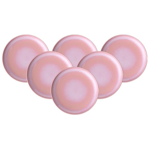 Villeroy & Boch like. by Perlemor Coral Frühstücksteller 6er Set, 24 cm, Dessertteller im Pottery Look mit Effektglasur, Premium Porzellan, 19-5173-2640 von Villeroy & Boch