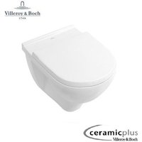 Villeroy&boch - O.Novo Wand wc spülrandlos mit CeramicPlus Beschichtung mit SoftClose TakeOff WC-Sitz, weiß von Villeroy & Boch