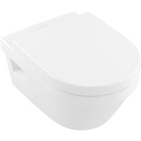 Villeroy&boch - Tiefspül-WC spülrandlos Architectura 370x530x325mm Oval wandhängend Abgang waagerecht Direct-Flush, Weiß Alpin von Villeroy & Boch