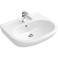 Waschbecken O.novo 600x490mm Oval 1 Hahnloch mit Überlauf Weiß Alpin - Villeroy&boch von Villeroy & Boch