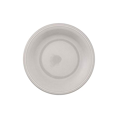 Villeroy & Boch like. by Color Loop Stone Frühstücksteller, ø 21,3 cm, Dessertteller mit modernem Rillenmuster, Premium Porzellan, Grau, 1 Stück von Villeroy & Boch