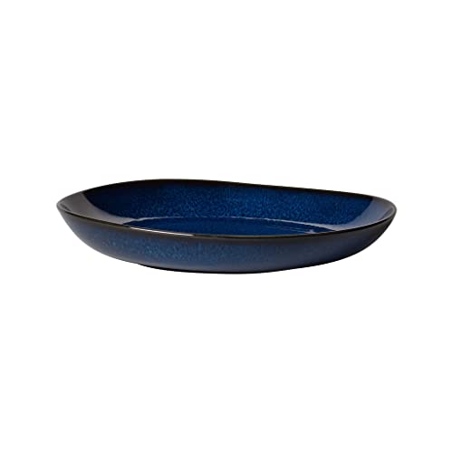 like. by Villeroy & Boch – Lave bleu Schale flach, 28 x 27 x 4,3 cm, schöne Schale aus Steingut für Beilagen und größere Gerichte, spülmaschinenfest von Villeroy & Boch