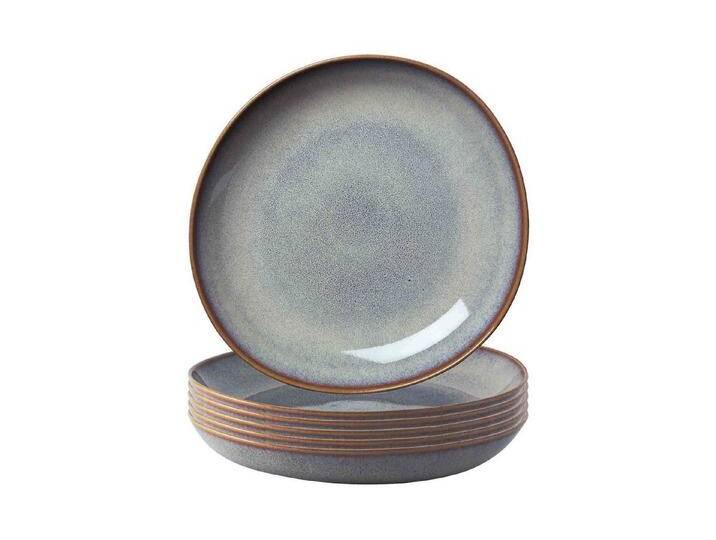 like. by Villeroy & Boch Schale Lave Schalen flach ø 27 cm 6er Set, Steingut, (6 Schalen, 6-tlg), beige, Beige von Villeroy-&-Boch