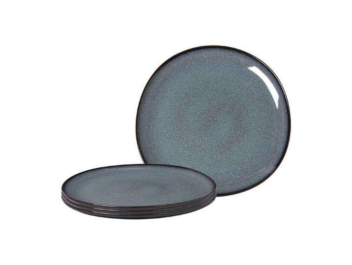 like. by Villeroy & Boch Servierplatte Lave Servierplatten ø 32 cm 4er Set, Steingut, (4-tlg), Gris von Villeroy-&-Boch