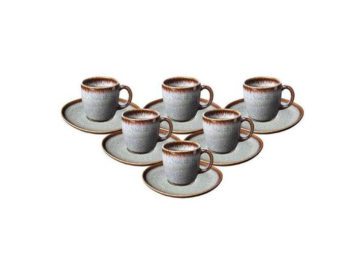 like. by Villeroy & Boch Tasse Lave Kaffeetassen mit Untertassen 190 ml 6er Set, Steingut, beige braun, Beige like. by Villeroy & Boch Tasse Lave Kaffeetassen mit Untertassen 190 ml 6er Set, Steingut, beige braun, Beige von Villeroy-&-Boch
