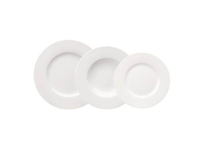 vivo Villeroy & Boch Group Geschirr-Set Basic White Starter Teller Set 12tlg. (12-tlg), 4 Personen, Porzellan, weiß von Villeroy-&-Boch