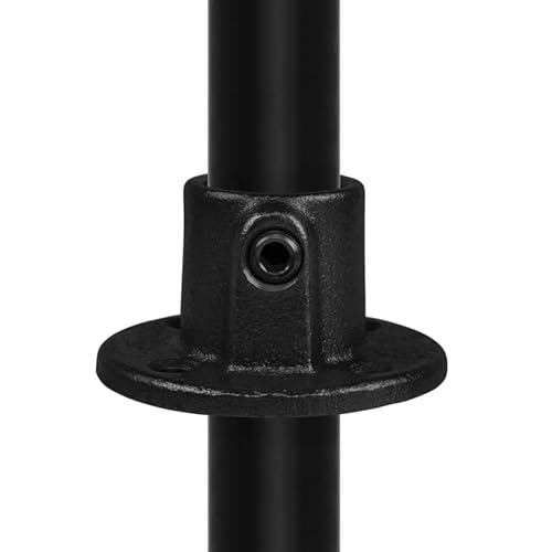 Rohrverbinder Temperguss SCHWARZ Gerüstrohr Kupplungen T-Clamps® - TÜV geprüf (Füßplatte Rund Durchgehend (131T), 26,9 mm (¾")) von Vilo Visions