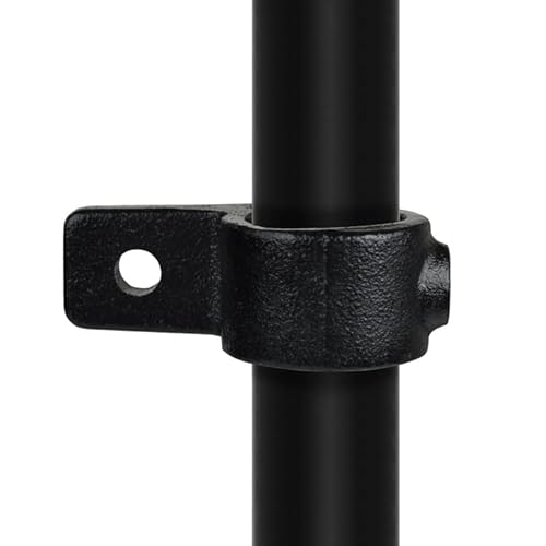 Rohrverbinder Temperguss SCHWARZ Gerüstrohr Kupplungen T-Clamps® - TÜV geprüf (Ösenteil mit Einzellasche (199), 33,7 mm (1”)) von Vilo Visions