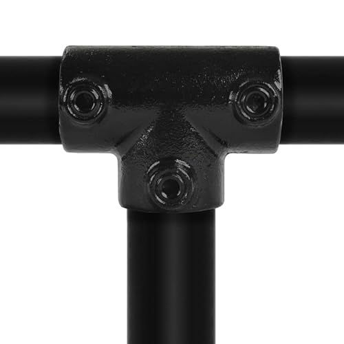 Rohrverbinder Temperguss SCHWARZ Gerüstrohr Kupplungen T-Clamps® - TÜV geprüf (T-Stück Lang (104), 26,9 mm (¾")) von Vilo Visions