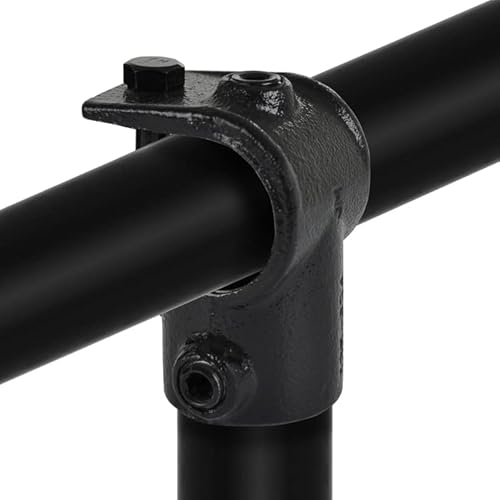 Rohrverbinder Temperguss SCHWARZ Gerüstrohr Kupplungen T-Clamps® - TÜV geprüf (T-Stück Offen (135), 26,9 mm (¾")) von Vilo Visions