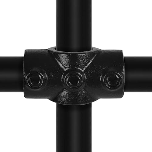 Rohrverbinder Temperguss SCHWARZ Gerüstrohr Kupplungen T-Clamps® - TÜV geprüf (Verbindungsschelle 90° (119), 26,9 mm (¾")) von Vilo Visions