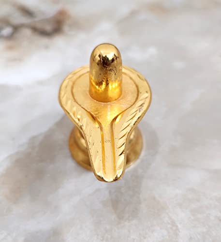 Vimal Nautical Golden Polish Größe 5,1 cm Metall Shivling für Pooja Kleine Größe Shiv Ling Statue Idol Puja Geschenk Zweck Home Decor Mandir Tempel Vastu von Vimal Nautical