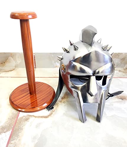 Vimal Nautical Silberner Mittelalter Maximus Decimus Helm - Rüstung Gladiator Movie Ritter Römer Spartan Größe 69 cm von Vimal Nautical