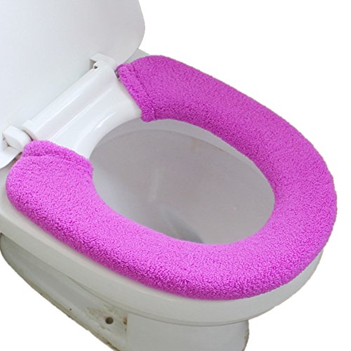 Vimeet Wärmer Waschbar WC-Sitz-Pad Badezimmer Bad WC-Sitzbezüge Toiletten Sitzbezug Closestool Seat Pad Toilet Seat Cover WC-Sitz Kissen Toilette Sitz Abdeckung für Universal Toilettensitz Lila von Vimeet