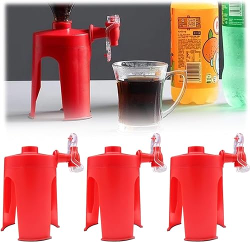 vimlo Handdruck-Getränkespender mit Kohlensäure, 2-Liter-Sodaspender, berührungsloser Getränkespender, Trinkbrunnen mit umgekehrtem Wasserhahn (Color : 3pcs) von Vimlo